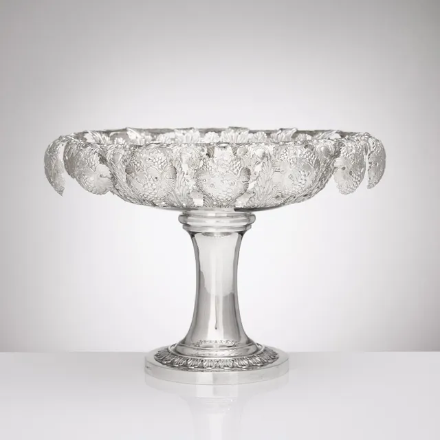 GUSTAF MÖLLENBORG. Brödkorg / Fruktkorg, silver, Stockholm 1834. Svensk empire.