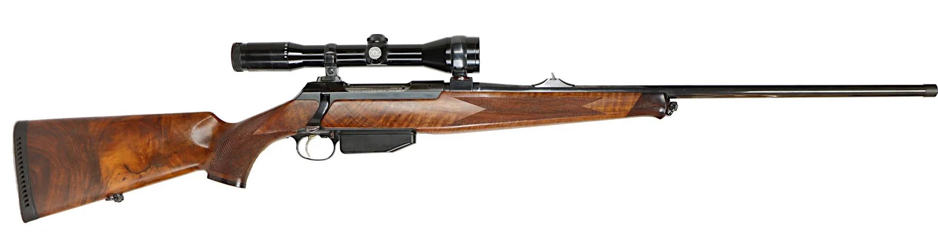 KULGEVÄR MED LJUDDÄMPARE, fabrikat Sauer, modell 200 Lyx, kaliber .300 WM, tillv.nr H15736, se-nr SE0189933. — Rifles — Walter Borg