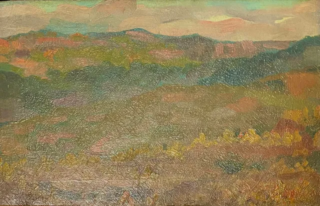 ESCUELA CATALANA. PRINCIPIOS SIGLO XX. PAISAJE. ÓLEO SOBRE LIENZO.