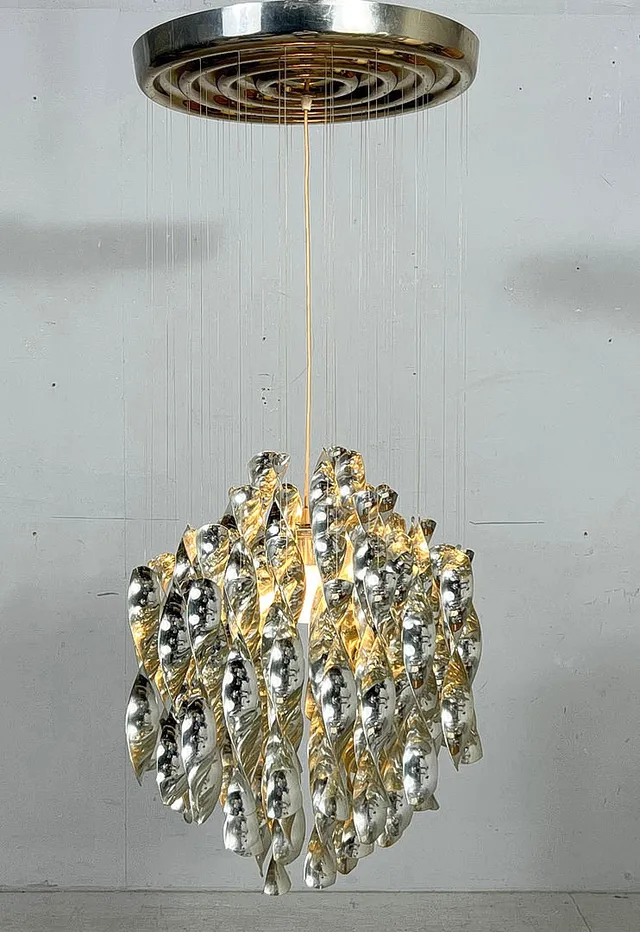 Mid Century Spiral Deckenlampe/Deckenleuchte/Ceiling Lamp von Verner Panton für Lüber AG, Modell: SP1, Deutschland, 1970er Jahre, frühes Exemplar.