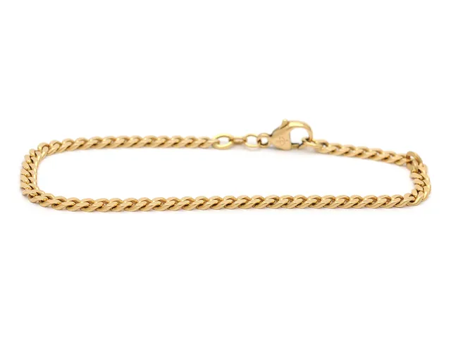 ARMBAND, 18K guld, pansarlänk, längd 21 cm, vikt 11 g.