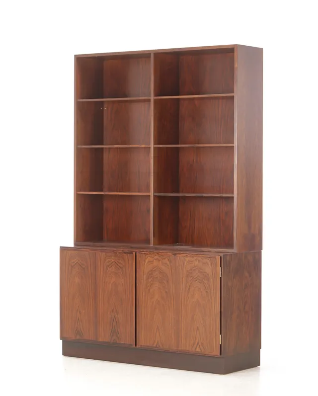 Omann Junior. Two-part rosewood bookcase, 1960s (2)