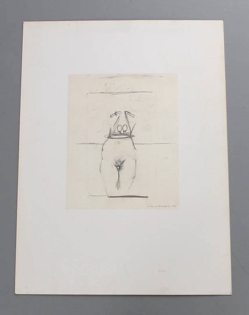 JOHN ERIK FRANZÉN. teckning, blyerts, signerad samt daterad -63. — Drawings — Auktionshuset Kolonn