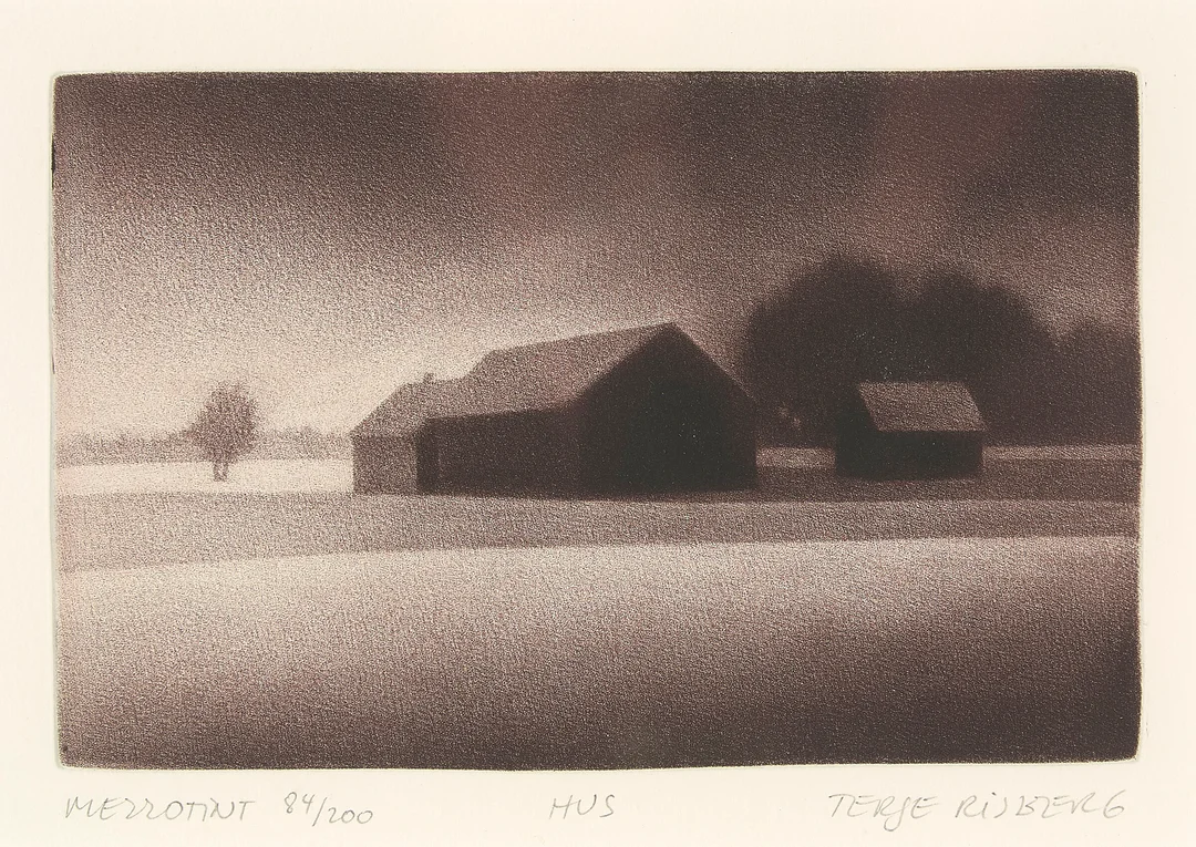Risberg, Terje — "Hus" — Kunst/Grafikk — Blomqvist