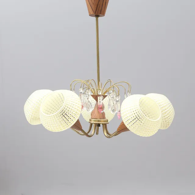 TAKLAMPA, glas/bakelit.