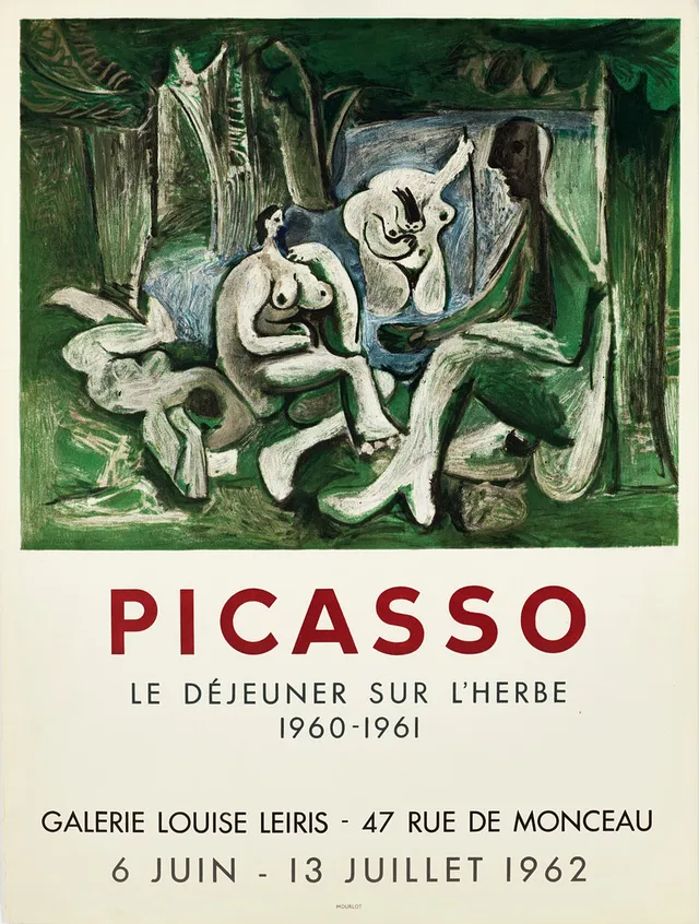 PABLO PICASSO. Utställningsaffisch, Galerie Louise Leiris 1962, Mourlot.