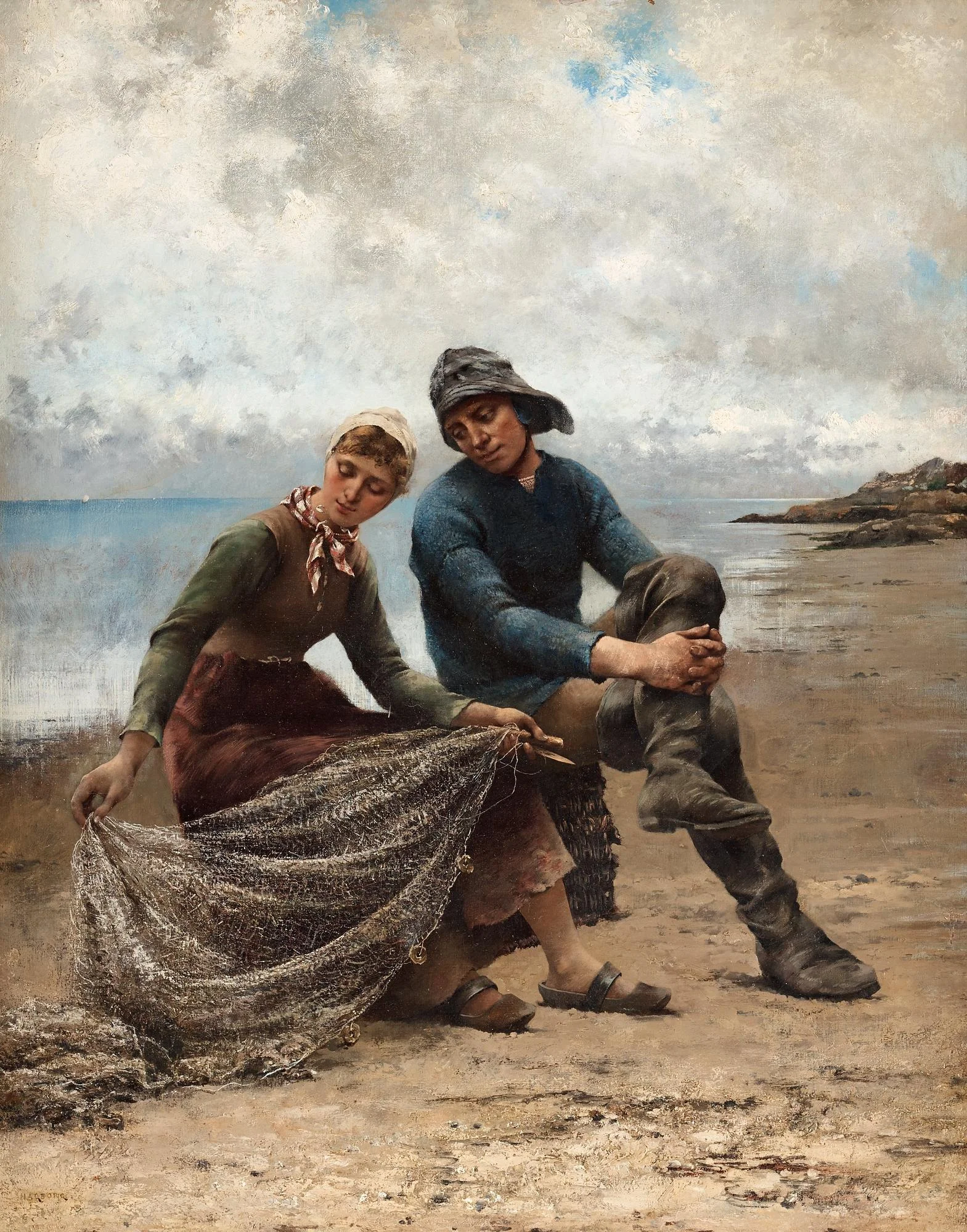 August Hagborg, Stilla stund på stranden. — Bukowskis
