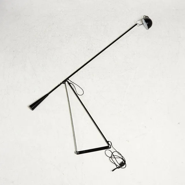PAOLO RIZZATTO. Vägglampa, "265 Wall", för Flos, svartlackerad.