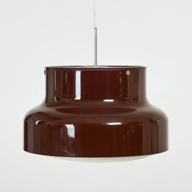 ANDERS PEHRSON. Taklampa, "Bumling", Ateljé Lyktan, Åhus, brunlackerad, etikettmärkt.