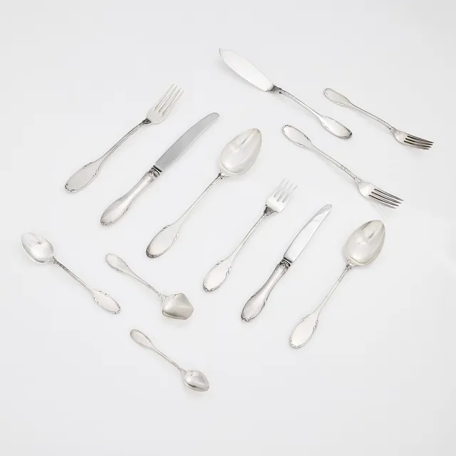 WA BOLIN. Cutlery set, 192 pieces, silver, Stockholm Model F.