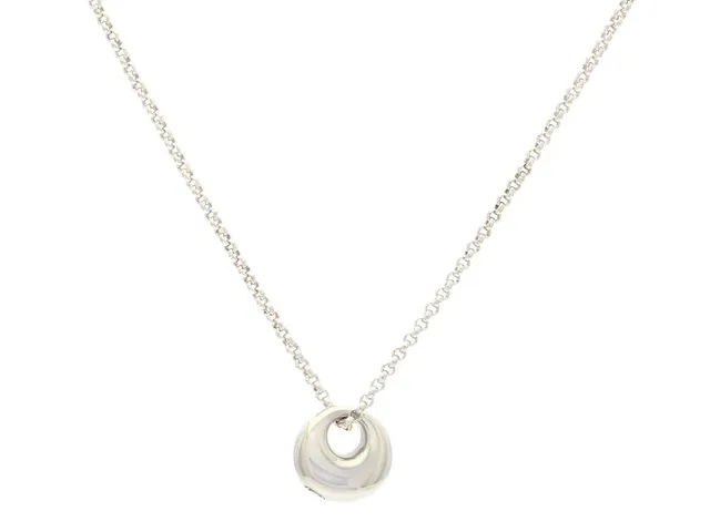 GEORG JENSEN, hänge/kedja, sterlingsilver, längd 39,5/42/45 cm, vikt 4,9 g, originalpåse.