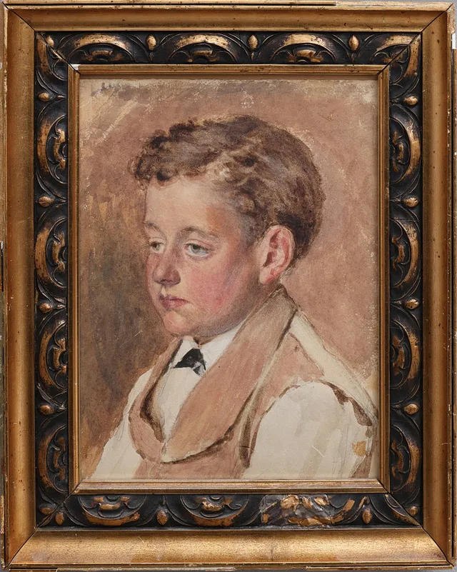 HEDVIG TEGNÉR. AKVARELL, PORTRÄTT, TIDIGT 1900-TAL.