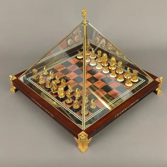 Schachspiel "Der Schatz des Tutanchamun" , Franklin Mint 1997.