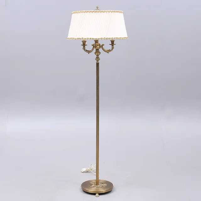 GOLVLAMPA, mässing, 1900-talets mitt.