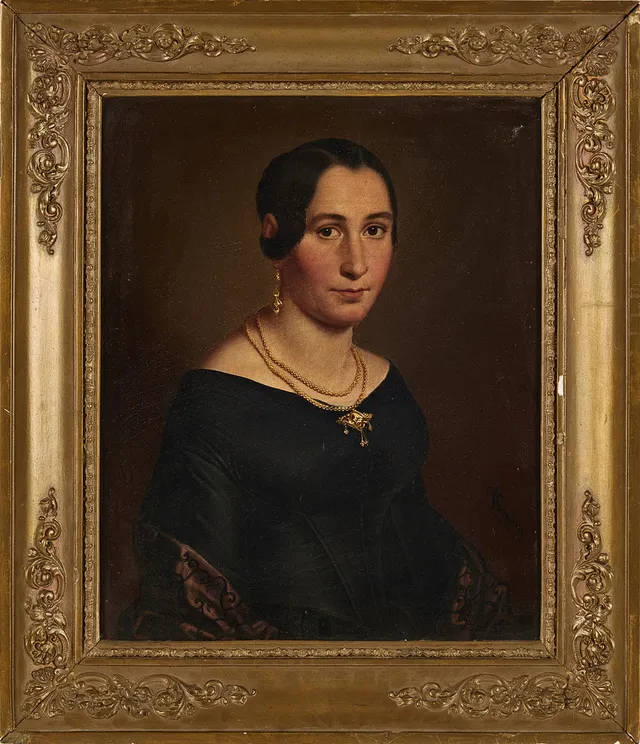 GEORG WILHELM WANDERER. Porträtt, olja på duk, signerad och daterad 1849.