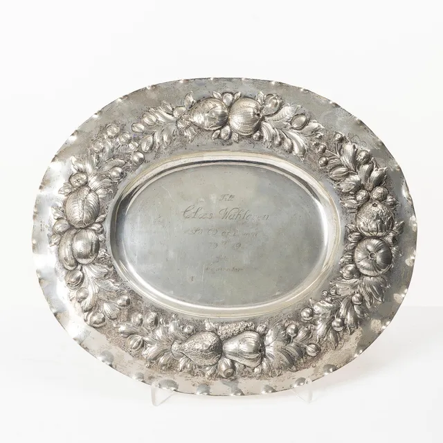 Karl Anderson, Presenterfat, silver, barockstil, Stockholm 1918.