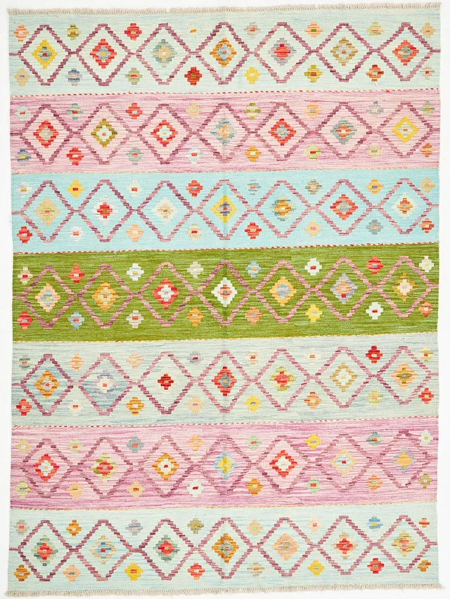 ORIENTMATTA. Kelim, modern, polykrom färgställning, ca 243x178.