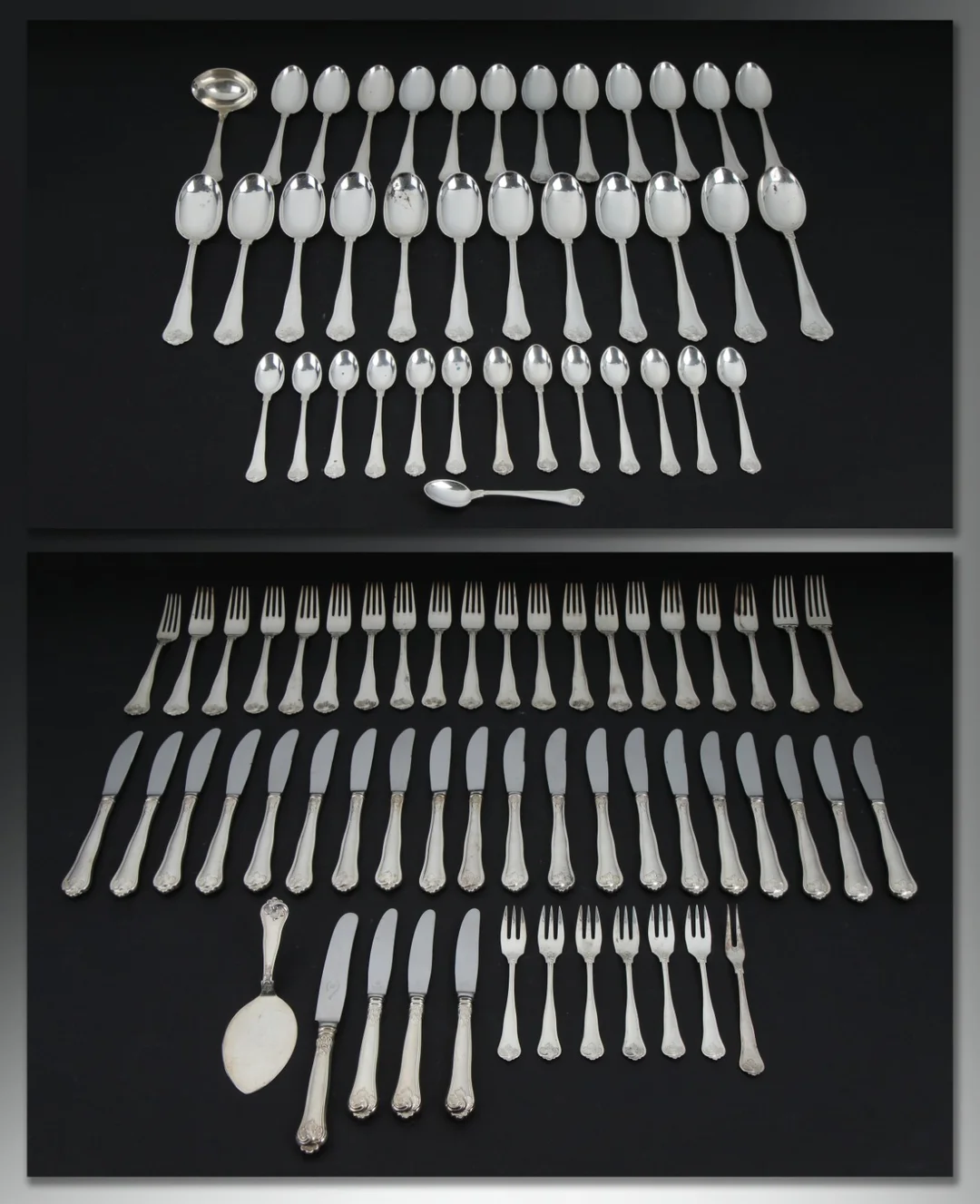 Carl M. Cohr. Sachian Flower, Copenhagen Hallmark / 830s silver cutlery (91) — Silver, bronze, copper and pewter/Silver flatware — Lauritz
