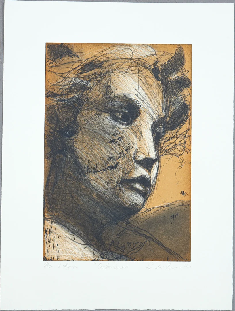 KUUTTI LAVONEN. "Octavianus", etsning, oramat blad. — Engravings & Prints — Stockholms Auktionsverk Helsingborg