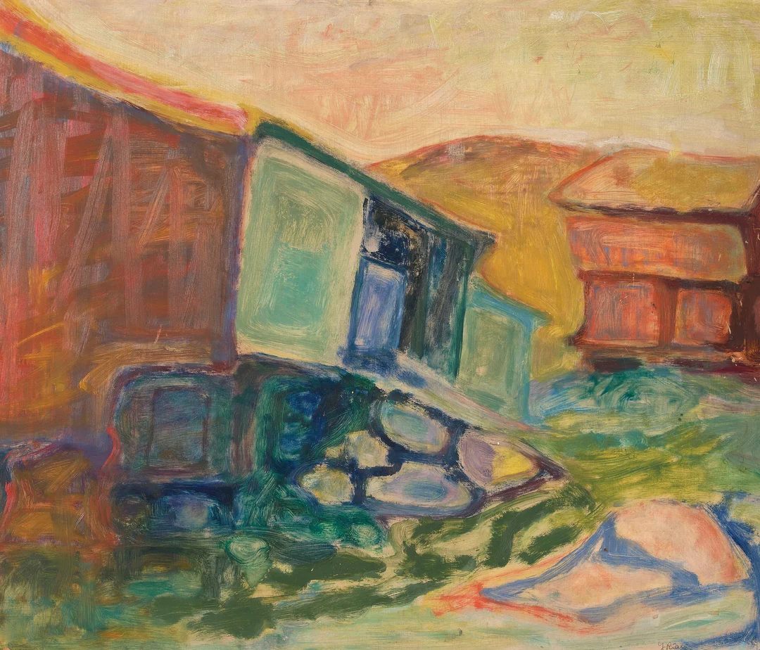 Rian, Johs. — "Fra Flatdal, Telemark" 1938 — Kunst/Maleri — Blomqvist