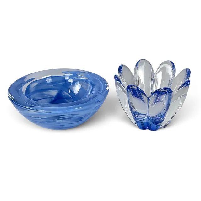 SKÅLAR, 2 st, glas, bl.a. "Atoll", Anna Ehrner, Kosta Boda.