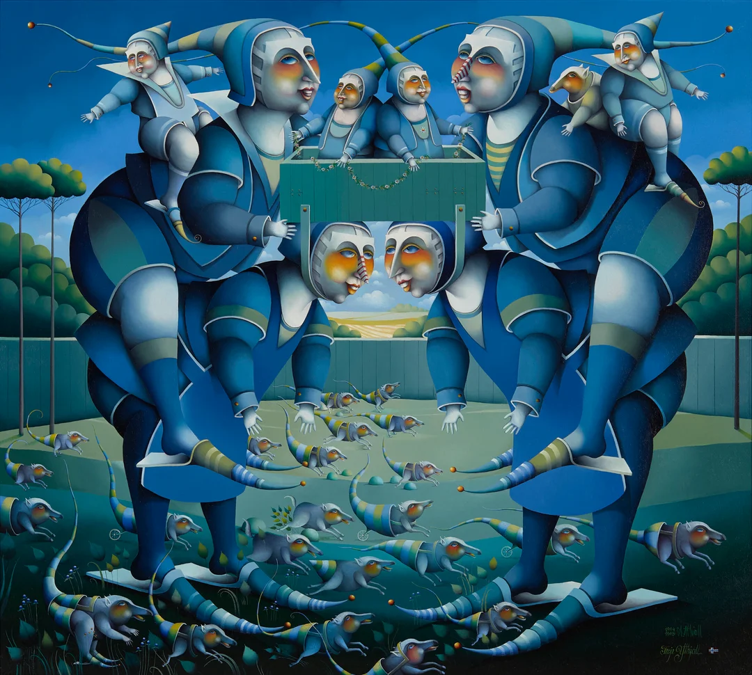 Ythjall, Terje — "Gjensidig avhengighet" 1995 — Kunst/Maleri — Blomqvist