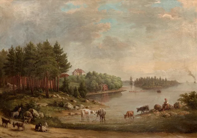 Albert Blombergsson, Vy från Sandarne.