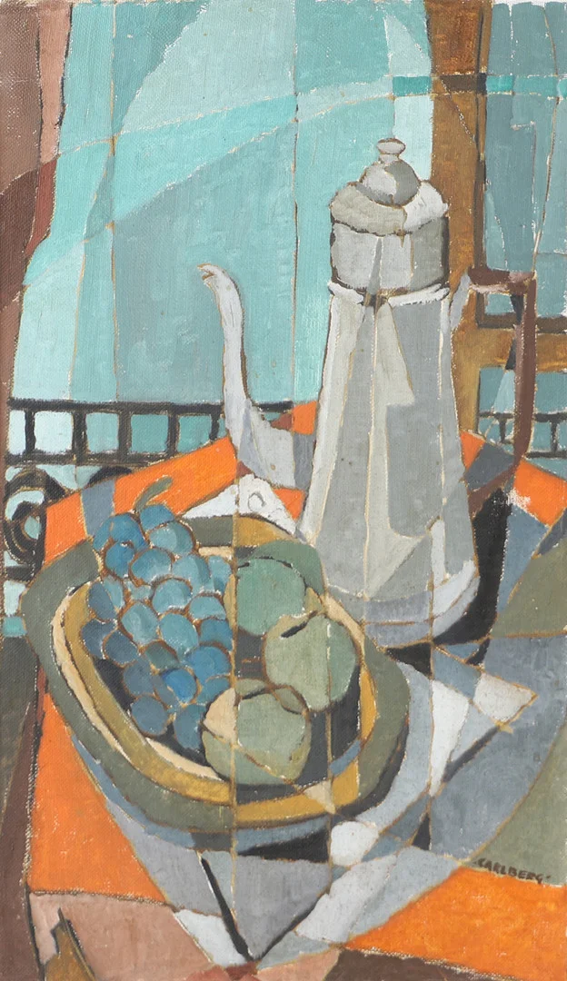 BENGT CARLBERG. Stilleben, olja på duk, signerad Carlberg. — Paintings — Helsingborgs Auktionskammare