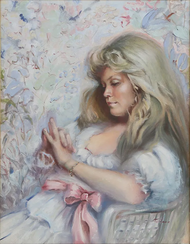 TATIANA KRAUS. OLJA på duk, signerad, 1900-tal.