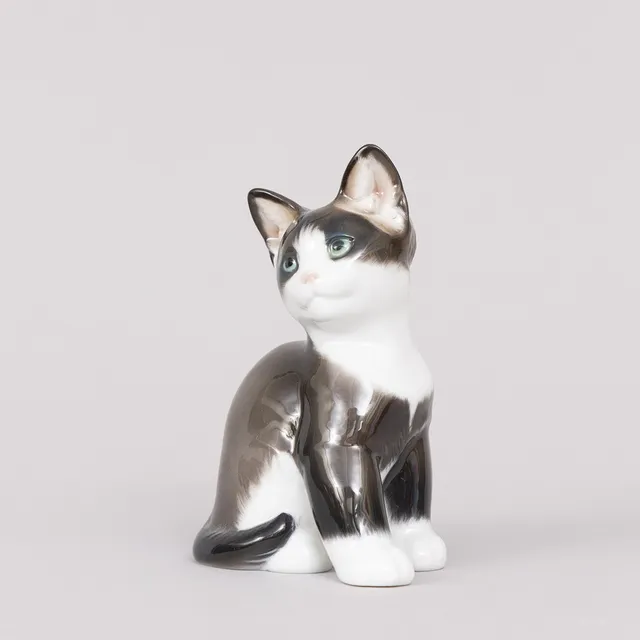 THEODOR KÄRNER. figurin, porslin, katt, Rosenthal, Tyskland.