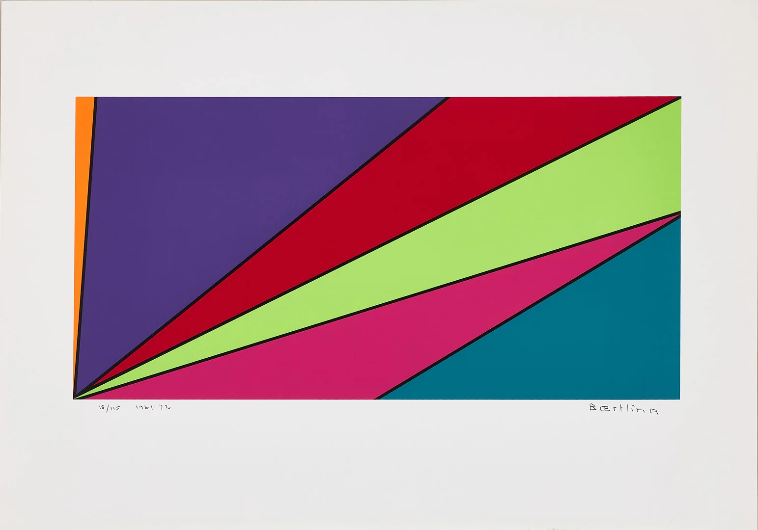 OLLE BAERTLING. Open form, färgserigrafi på kartong, signerad Baertling, daterad 1961-72. — Engravings & Prints — Stockholms Auktionsverk Magasin 5