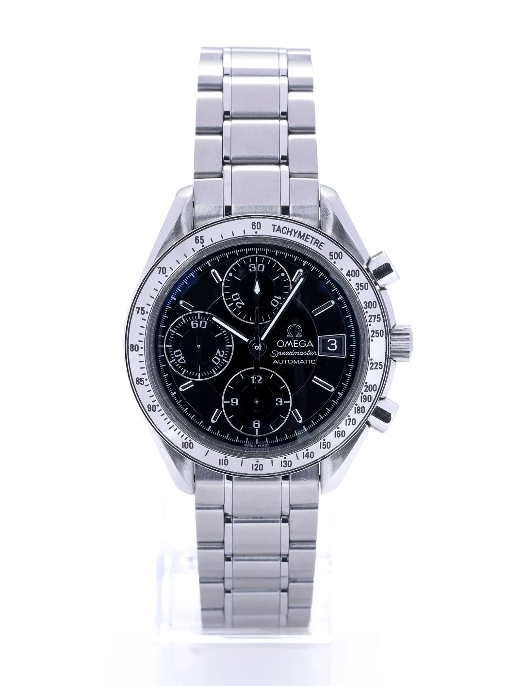 Omega Speedmaster Automatic men's steel wristwatch Ø 39 mm — Watches and clocks/Ladies watches — Lauritz