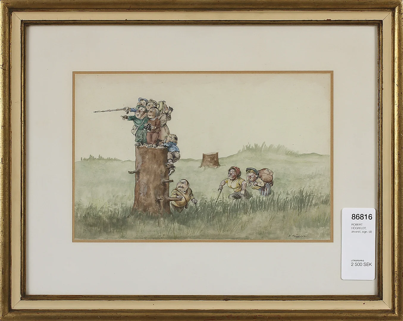 ROBERT HÖGFELDT. ROBERT HÖGFELDT, akvarell, sign. — Paintings — Göteborgs Auktionsverk