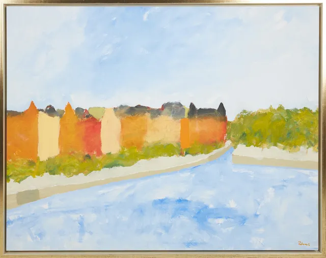 ANDERS PALMÉR. Strandvägen, olja på duk, signerad.