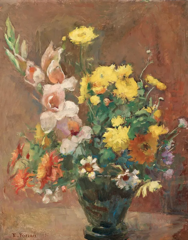 Esther Kjerner, Blomsterstilleben.