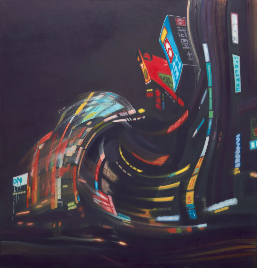 Bjertnæs, Sverre — "Back on Boogie Street" — Kunst/Maleri — Blomqvist