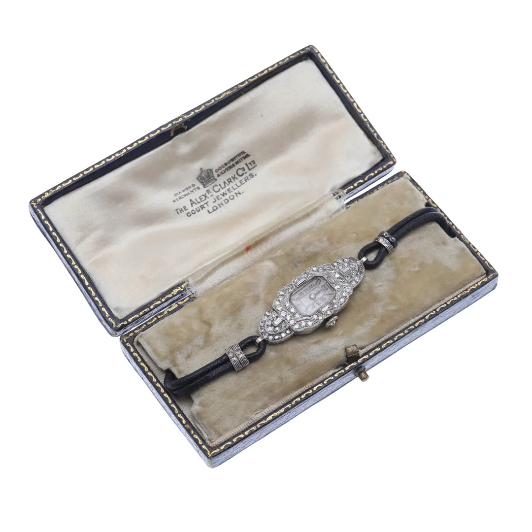 AN ART DECO LADY'S DIAMOND COCKTAIL WRISTWATCH. — Wristwatches — Lawrences Auctioneers