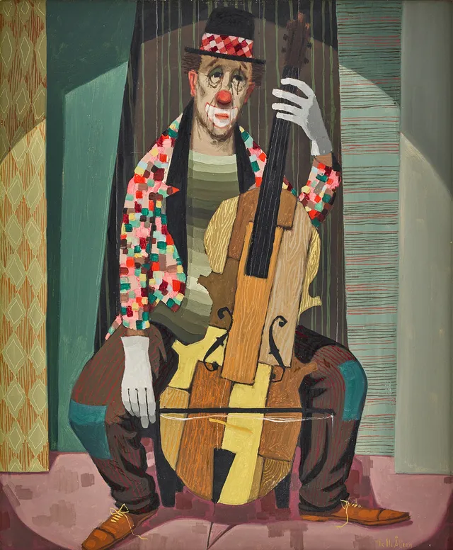 PELLE ÅBERG. Cellospelande clown.
