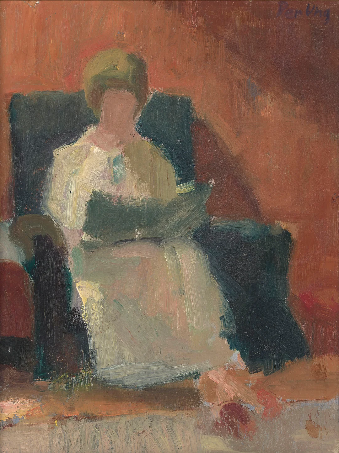 Ung, Per — "Sittende kvinne" ca. 1963 — Kunst/Maleri — Blomqvist