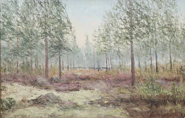 JAN-ERIK ANDERSSON. Tallmarker, olja på duk, signerad.
