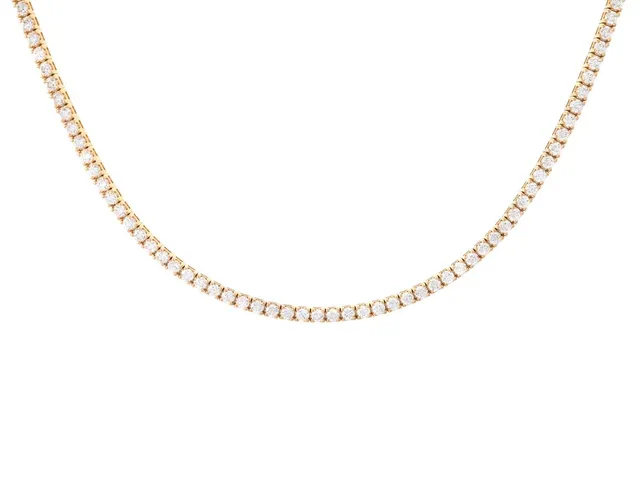 RIVIERECOLLIER, 18K guld, 150 briljantslipade diamanter ca 6,27 ctv, ca TW-TCr/VVS-VS, längd 40 cm, vikt 20,7 g.