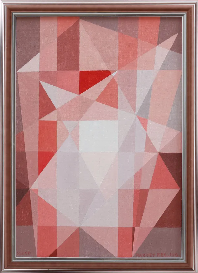 HARRIET EBELING. "Färgkomposition 10890", olja på duk, signerad.