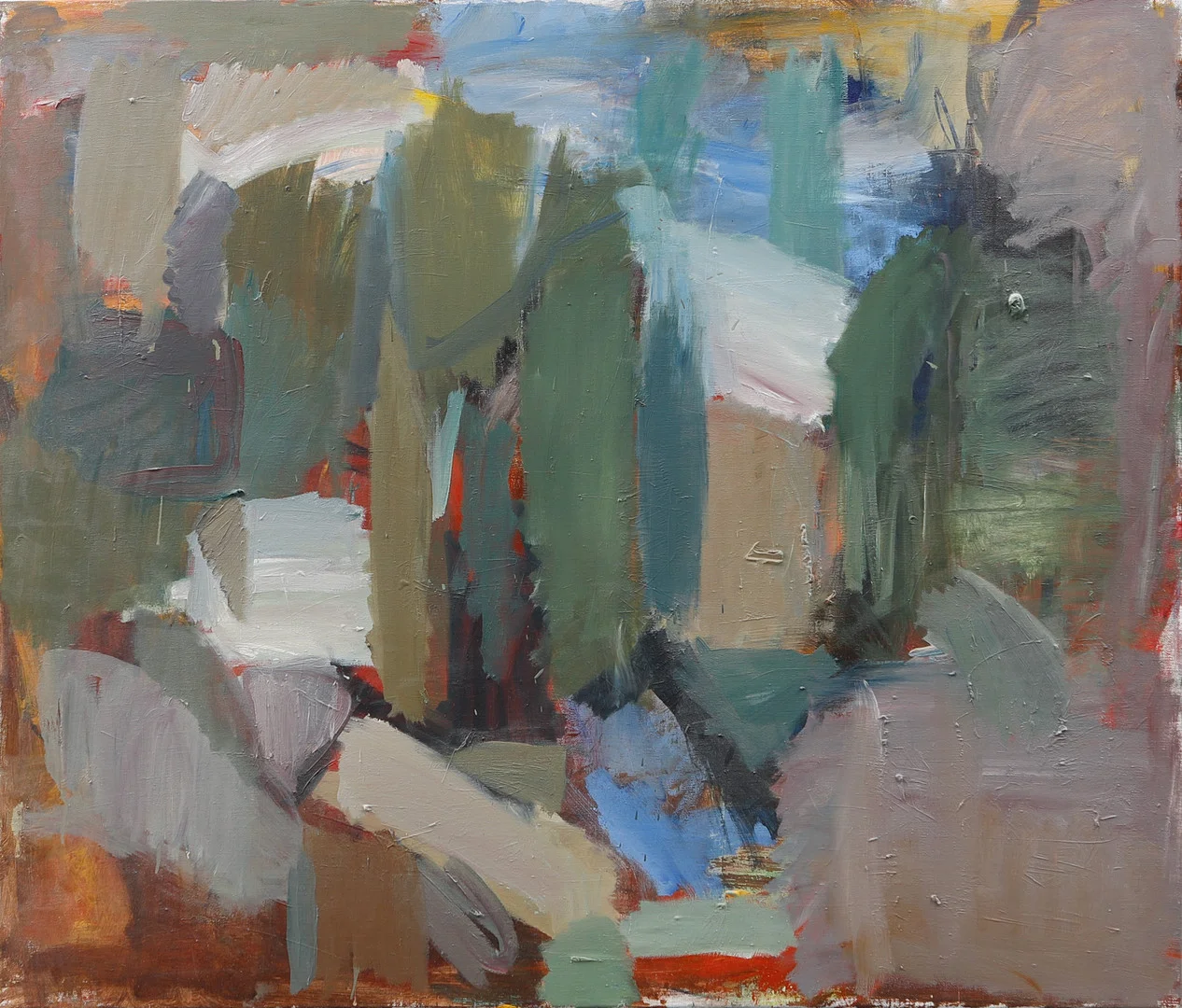 RAY STALJE. Komposition, olja på duk, ej signerad. — Paintings — Göteborgs Auktionsverk