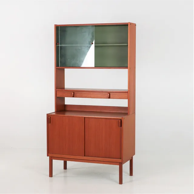 BERTIL FRIDHAGEN. 1905-1993, BOKHYLLA MED GLASDÖRRAR, Bodafors, teak, 1963.