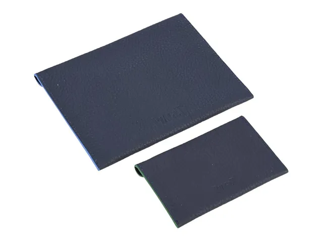 FODRAL, 2 st. Piaget Altiplano, mörkblått läder, 160 x 125 mm samt 110 x 70 mm, kartong.