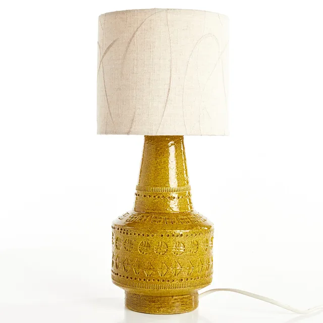 ALDO LONDI. Bordslampa, keramik, Bitossi, Italien, 1960-tal.
