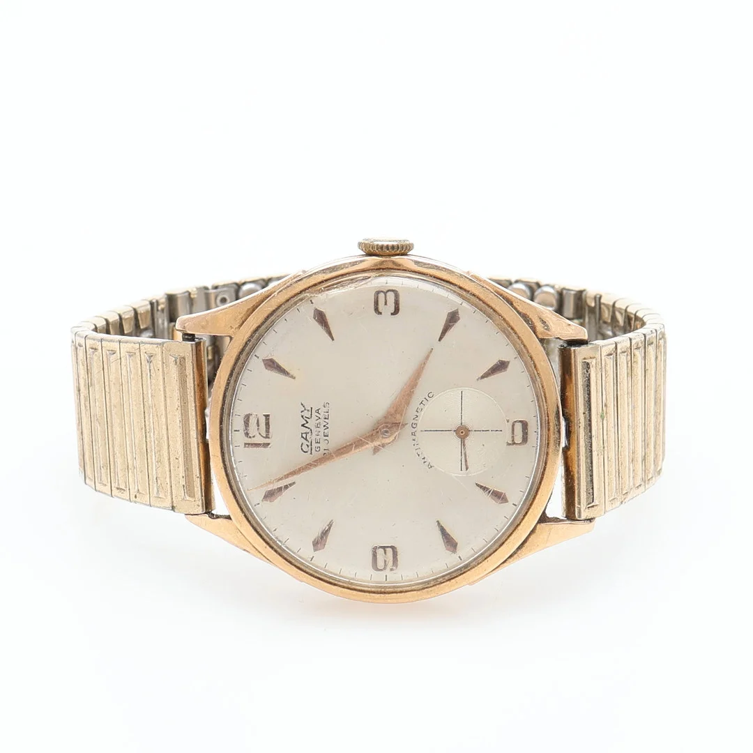 ARMBANDSUR, CAMY, 18K GULD, MANUELLT UPPDRAG. — Wristwatches — Crafoord Auktioner Lund