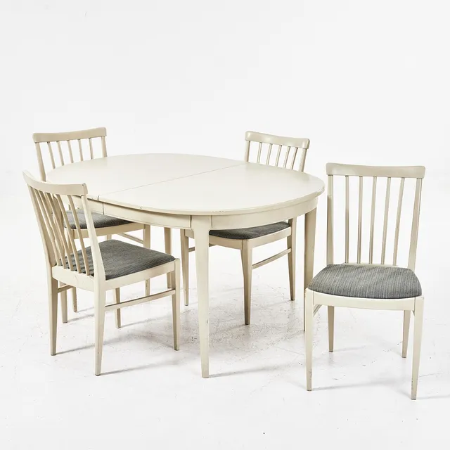 CARL MALMSTEN. Matgrupp, 5 delar, "Herrgården", Åfors möbelfabrik.
