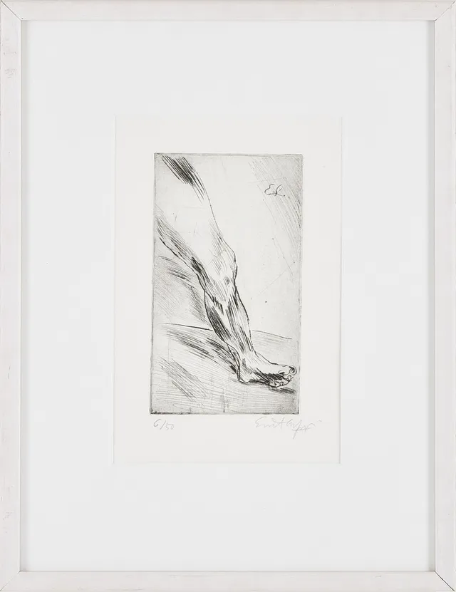 EVERT LUNDQUIST. "Benet II", torrnålsgravyr, 6/50, signerad.