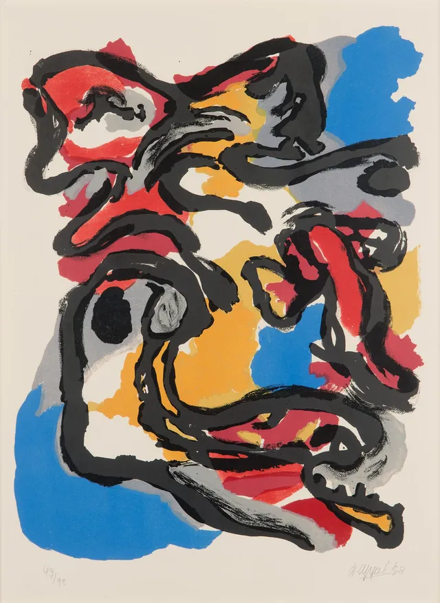 Karel Appel, Abstrakt komposition.
